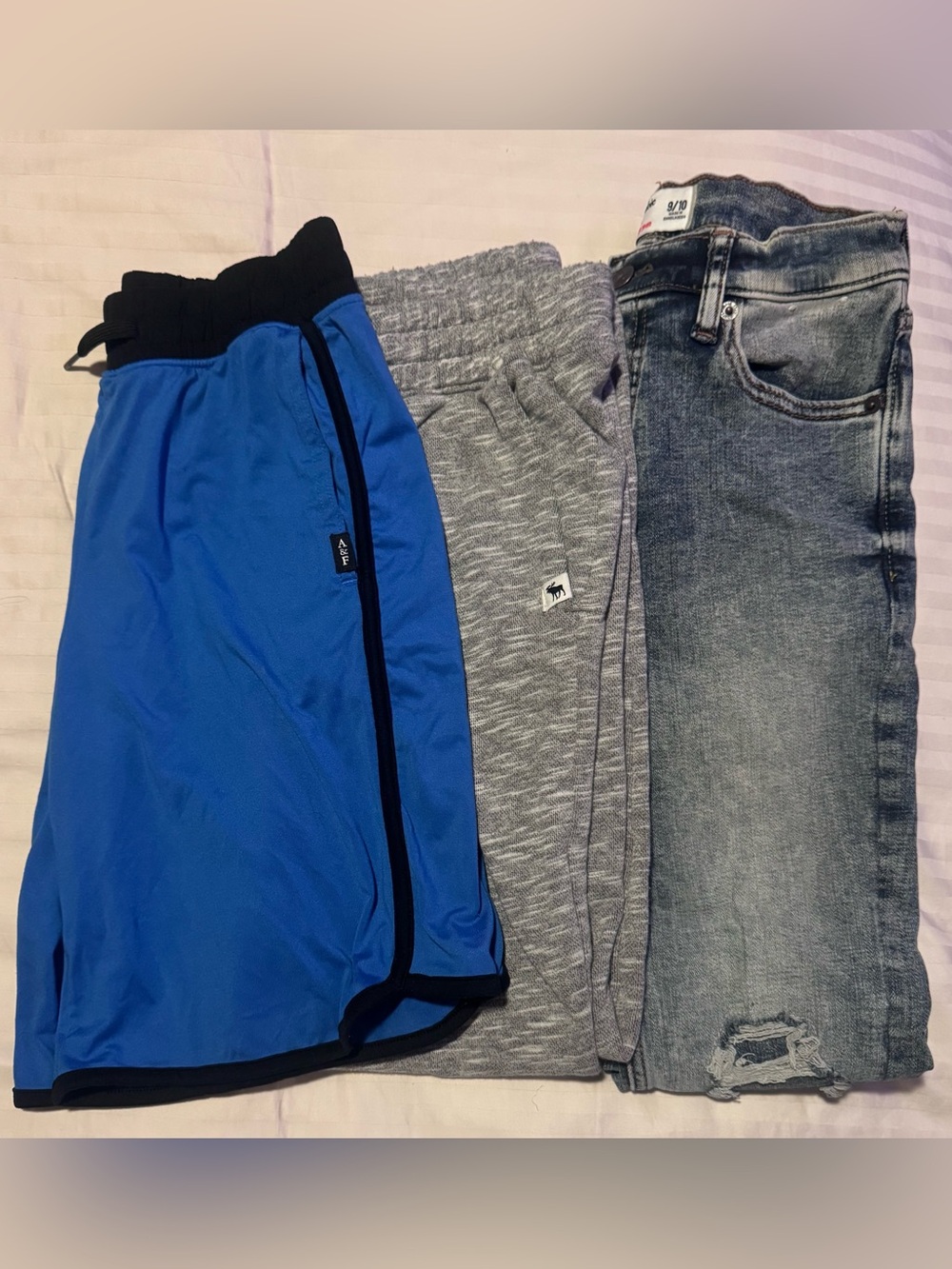 abercrombie kids 9/10 Bundle Blue Athletic Shorts, Sweats & Skinny Jeans